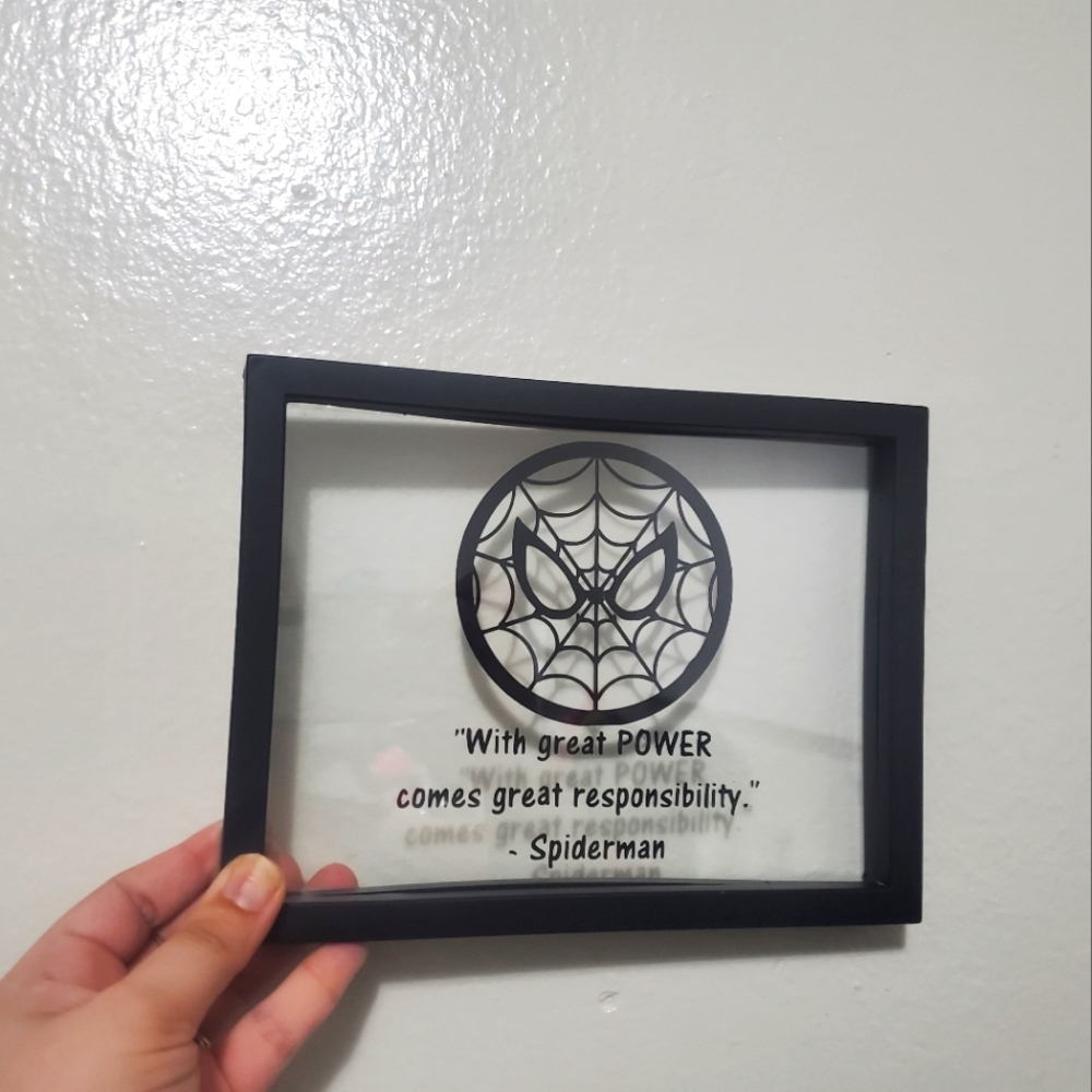 Spiderman wall hanging